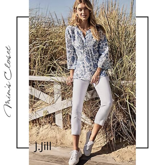 J.Jill Denim Smooth Fit Cropped Jeans - Size 14 - Picture 6 of 6